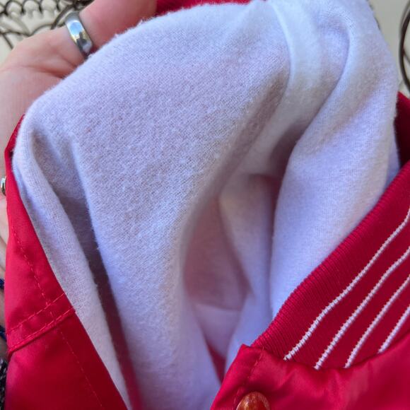 Vintage West Ark red satin western bomber jacket XL - Picture 4 of 6